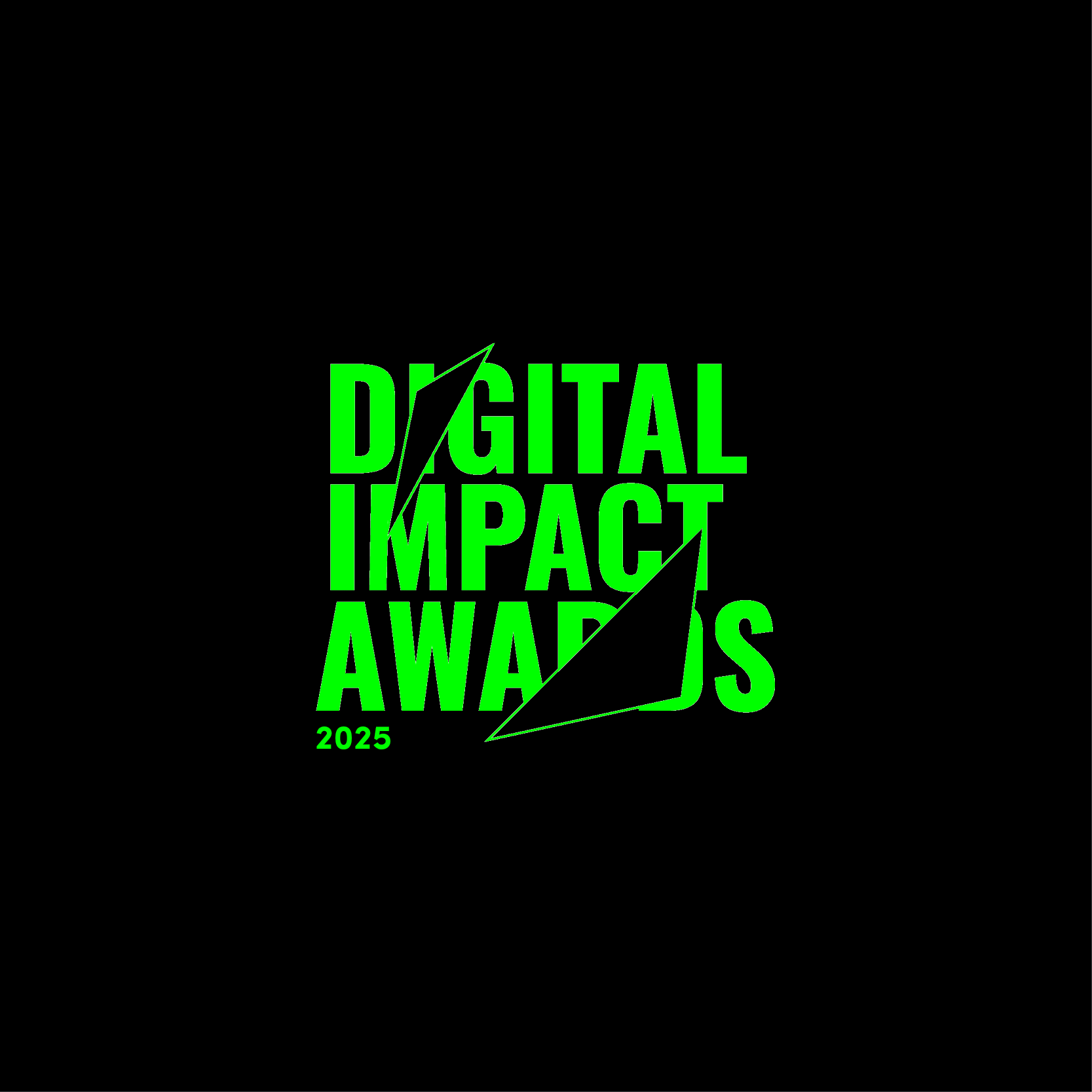 Digital Impact Awards 2025 Silver Winner logo on a black background